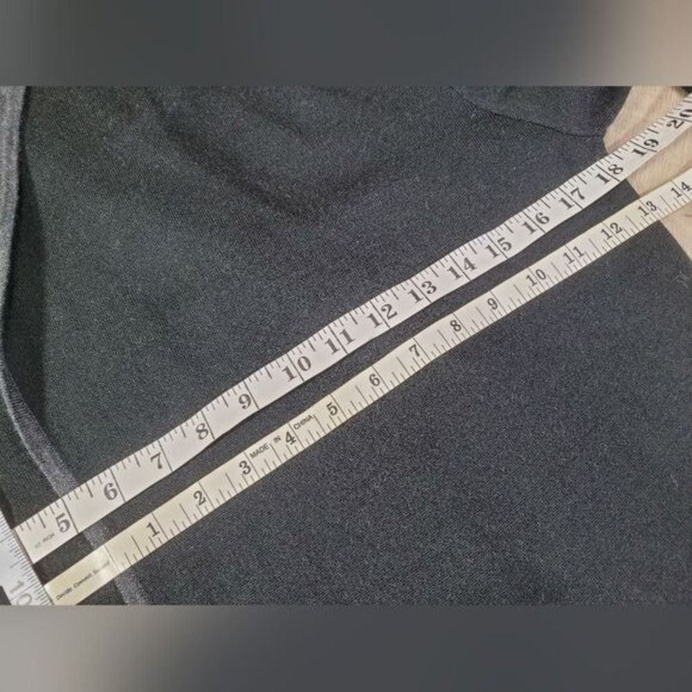 Wool Blend BNCI Blanc Noir Hooded reversible Cardigan W/ M Gray Longline LN/NWOT - Picture 8 of 14